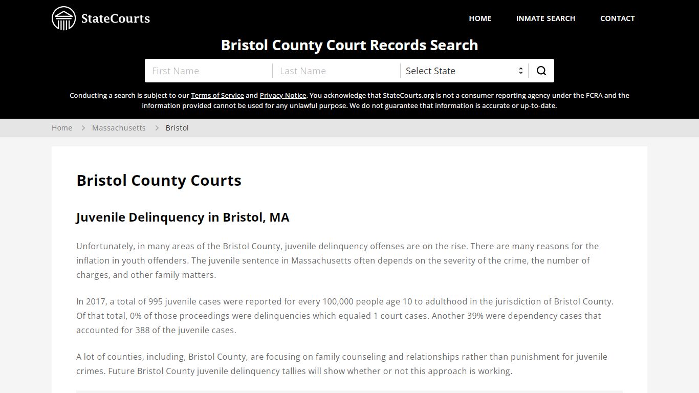 Bristol County, MA Courts - Records & Cases - StateCourts