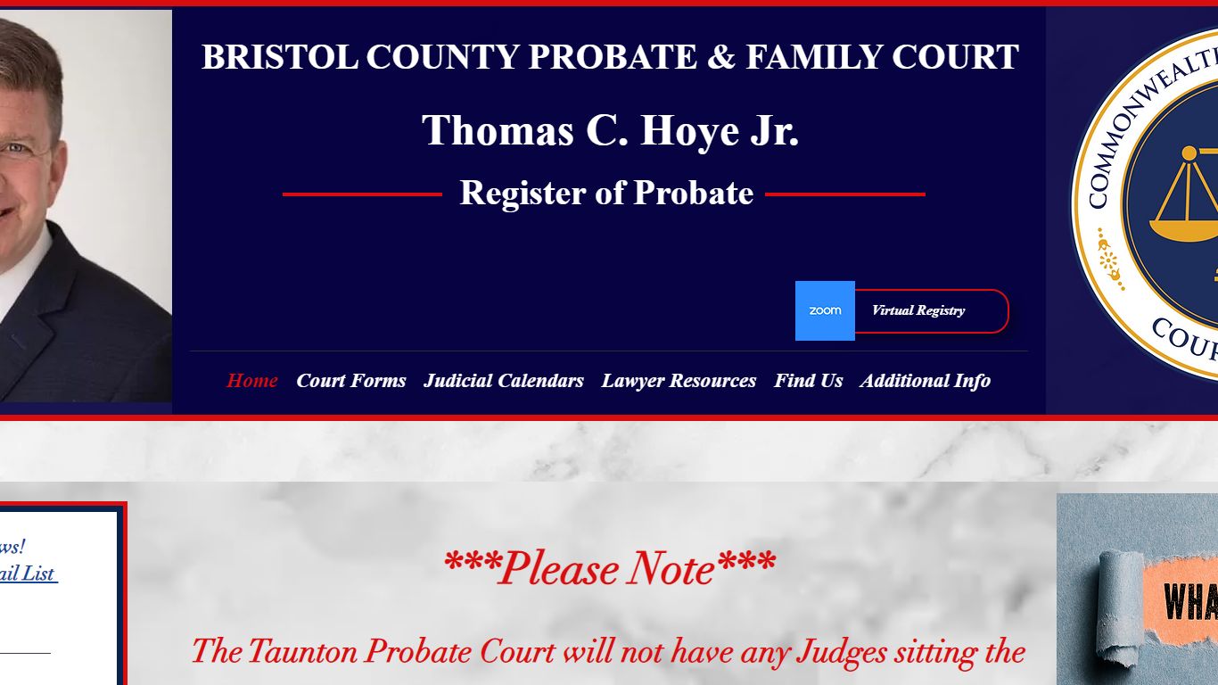 Home | Bristol County Probate & Family Court