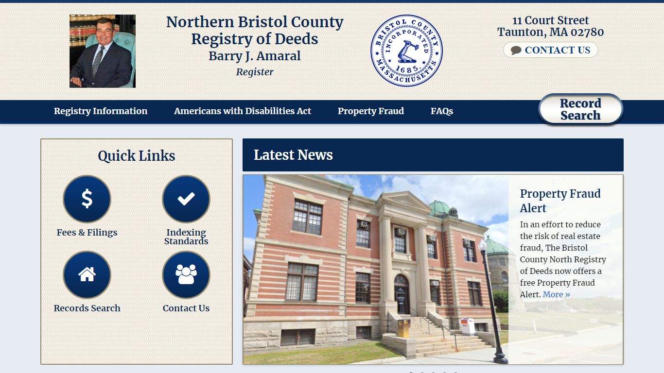 Northern Bristol County MA Registry of Deeds